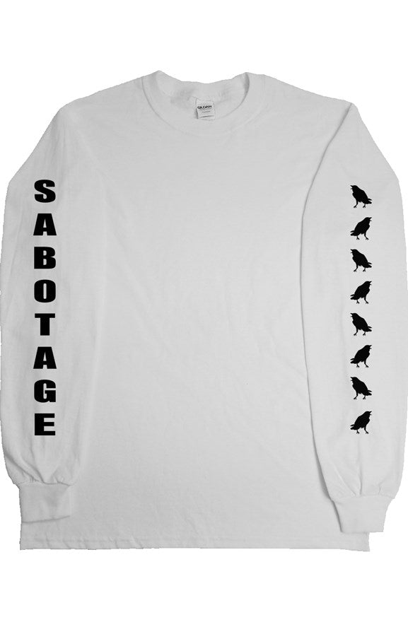 The HUNTER - long sleeves white + black print
