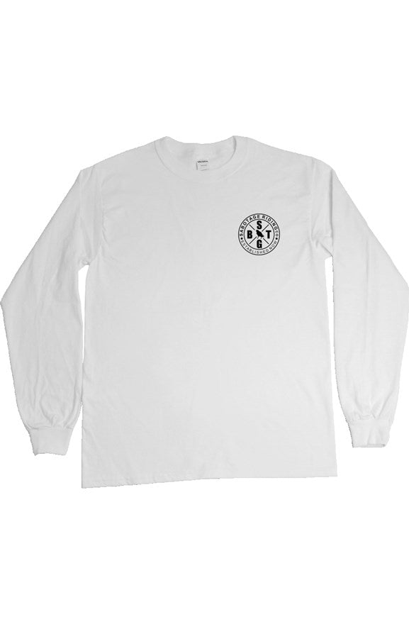 The HUNTER - long sleeves white + black print