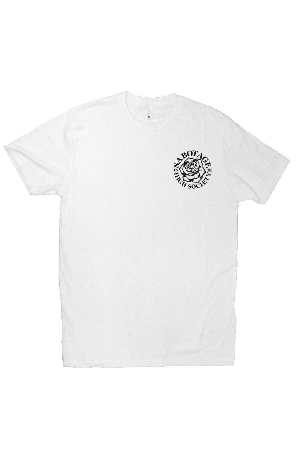 the society - tshirt white + black print