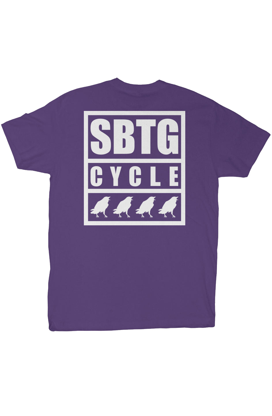 The TEAM - tshirt purple + white print