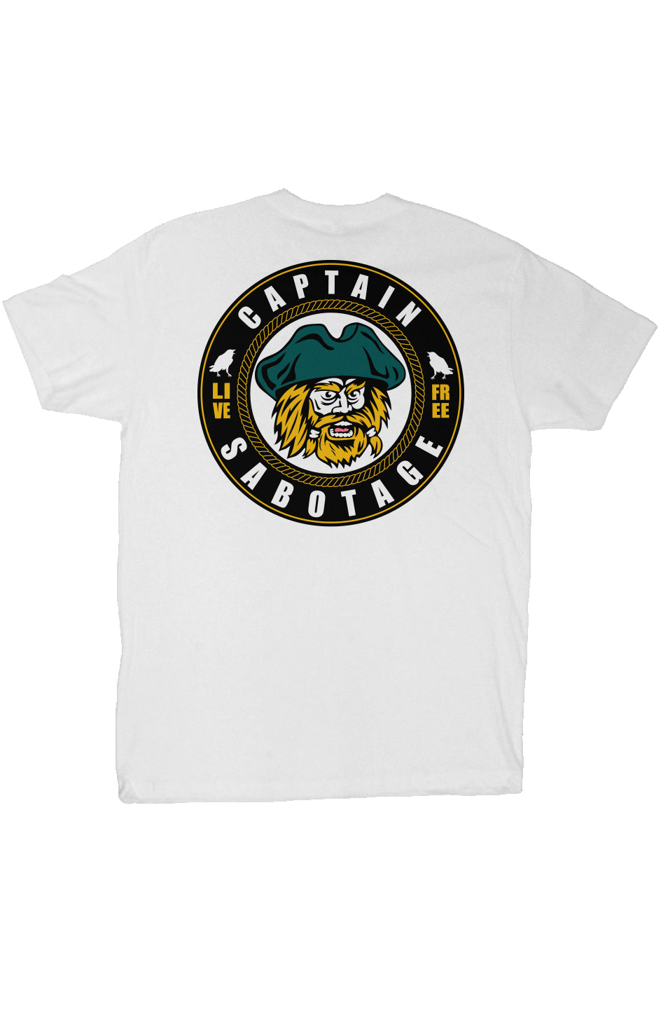 The CAPTAIN - tshirt white + colors print