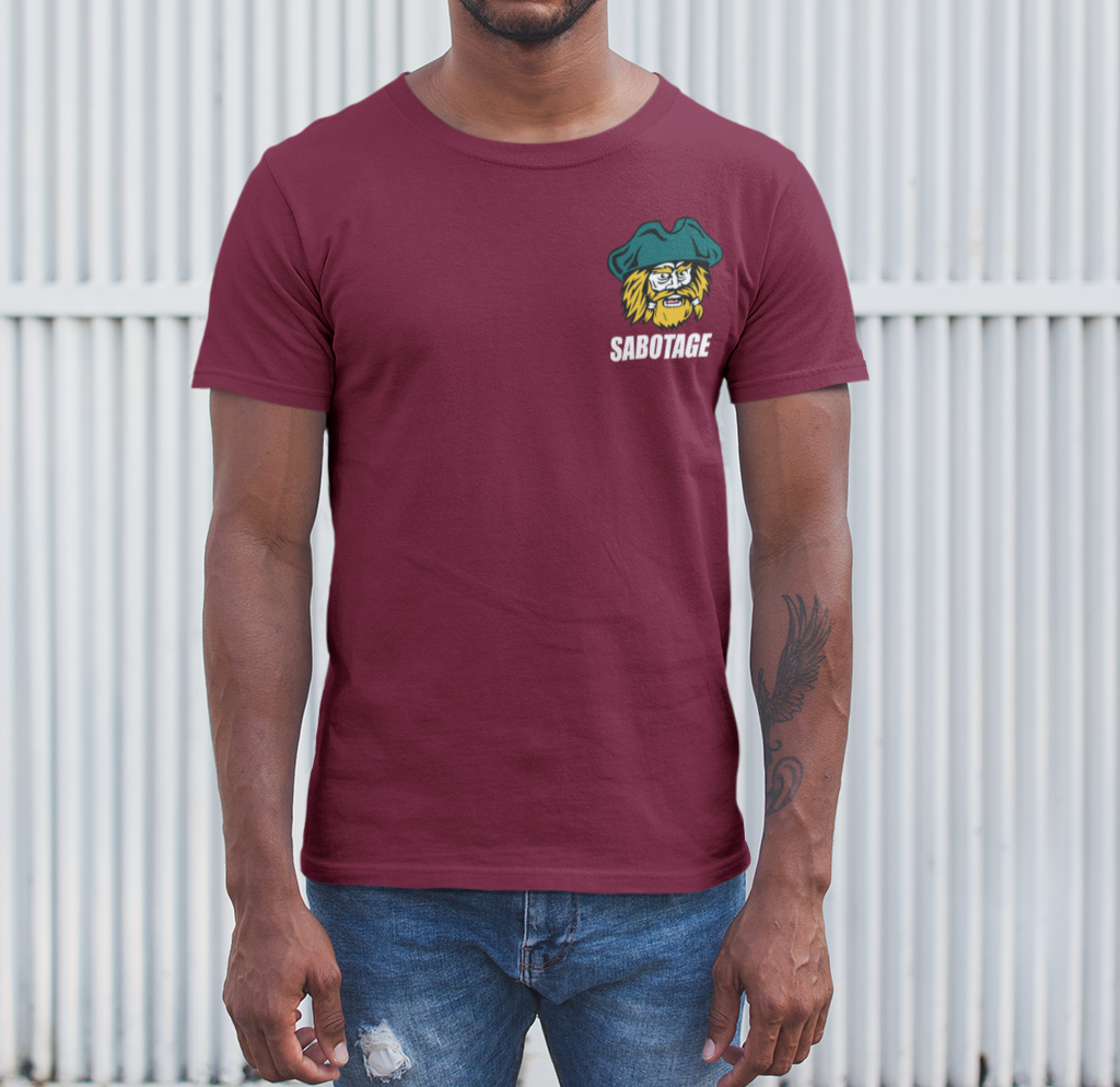 The CAPTAIN - tshirt maroon + colors print