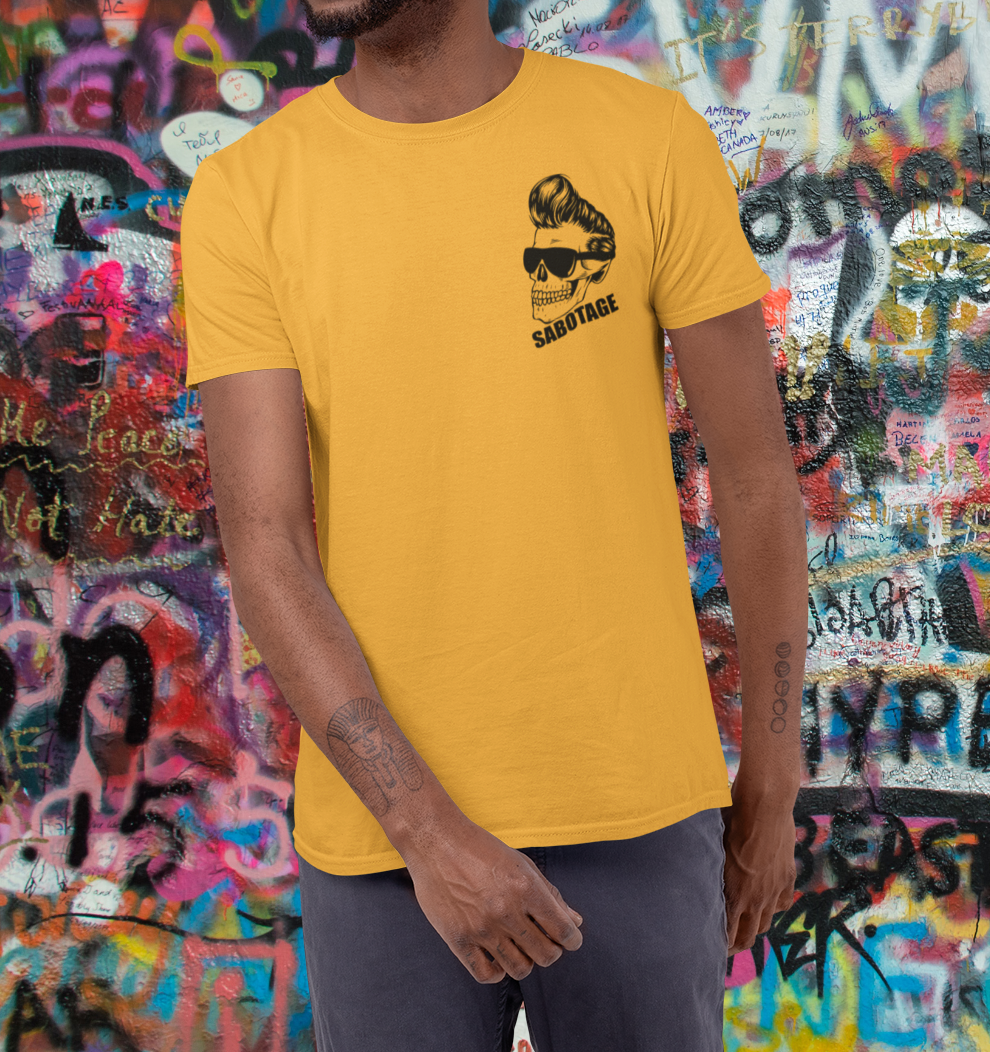 The COOL RIDER - tshirt gold + black print