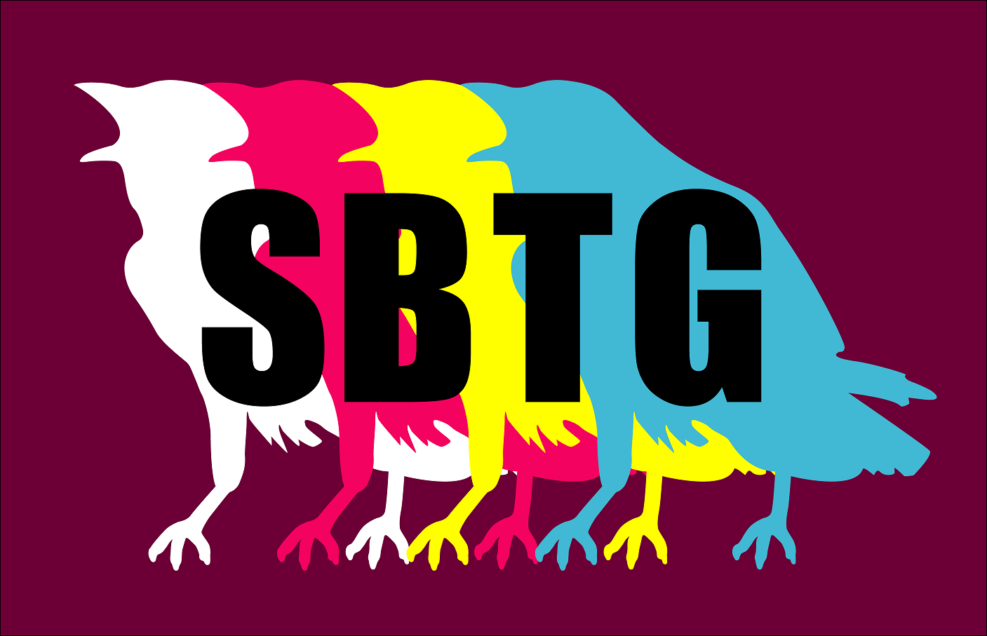 The RGB - hoodie maroon + 5 colors print