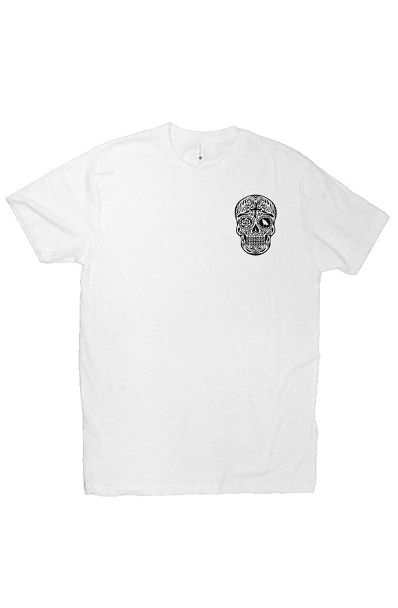 The MEXICAN SKULL - t-shirt white + black print