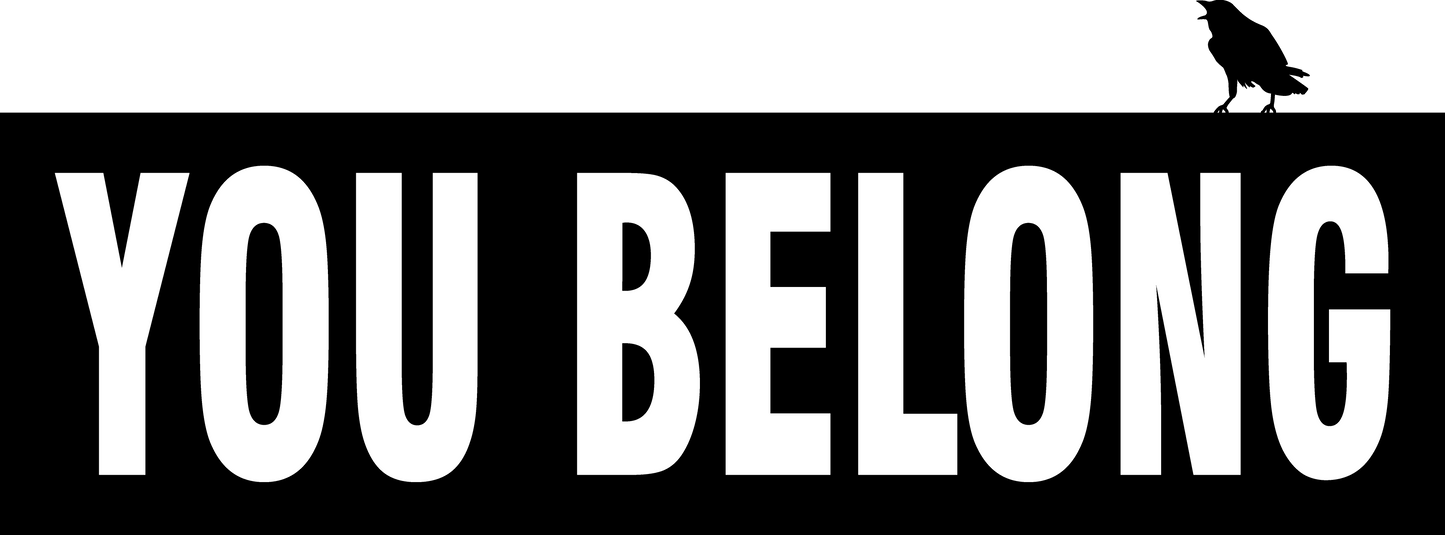 The YOU BELONG - sweatshirt white + black/white print