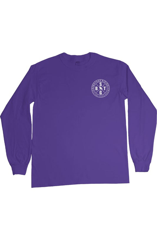 The HUNTER - long sleeves purple + white print