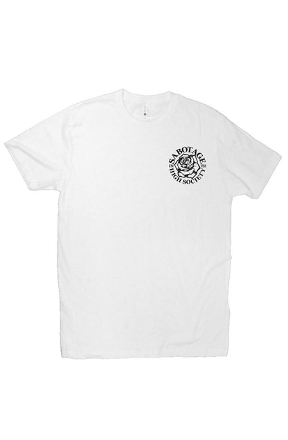the society - tshirt white + black print