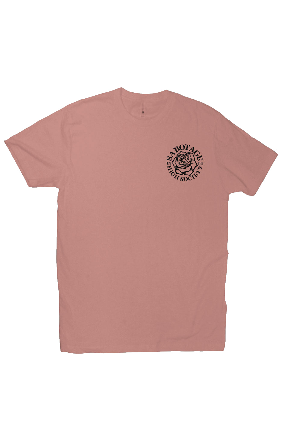 the society - tshirt desert pink + black print