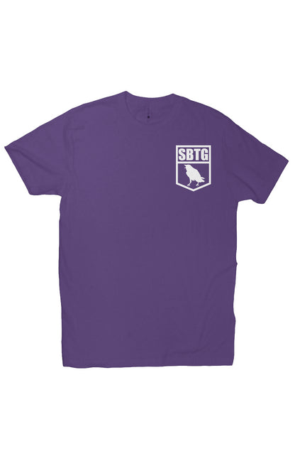 The TEAM - tshirt purple + white print