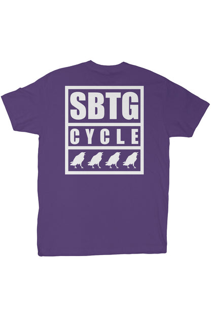 The TEAM - tshirt purple + white print