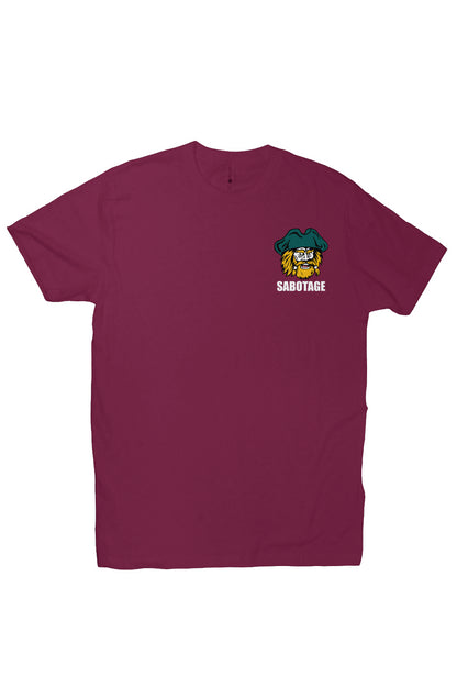 The CAPTAIN - tshirt maroon + colors print
