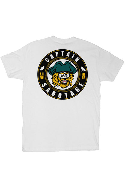 The CAPTAIN - tshirt white + colors print
