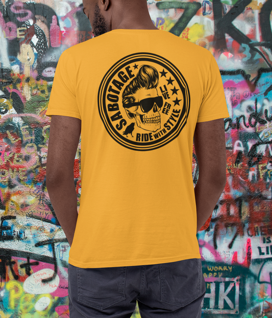 The COOL RIDER - tshirt gold + black print
