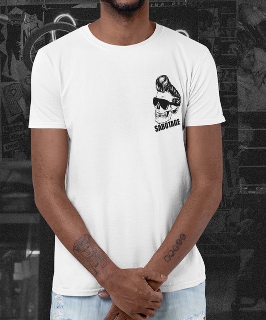 The COOL RIDER - tshirt white + black print