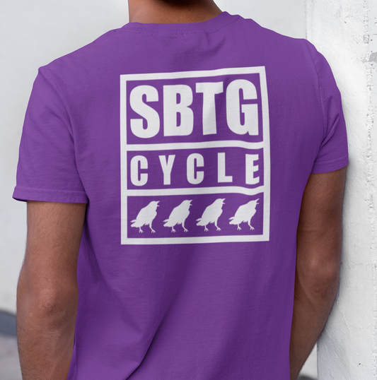 The TEAM - tshirt purple + white print