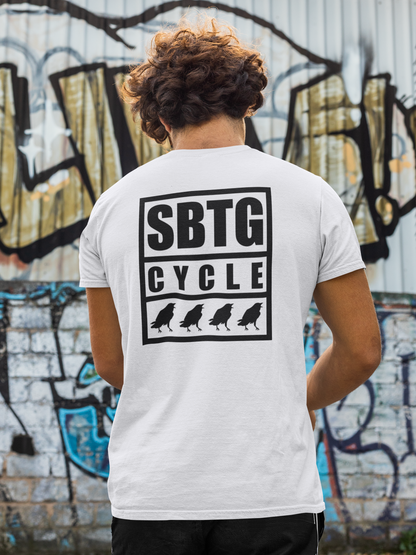 The TEAM - tshirt white + black print