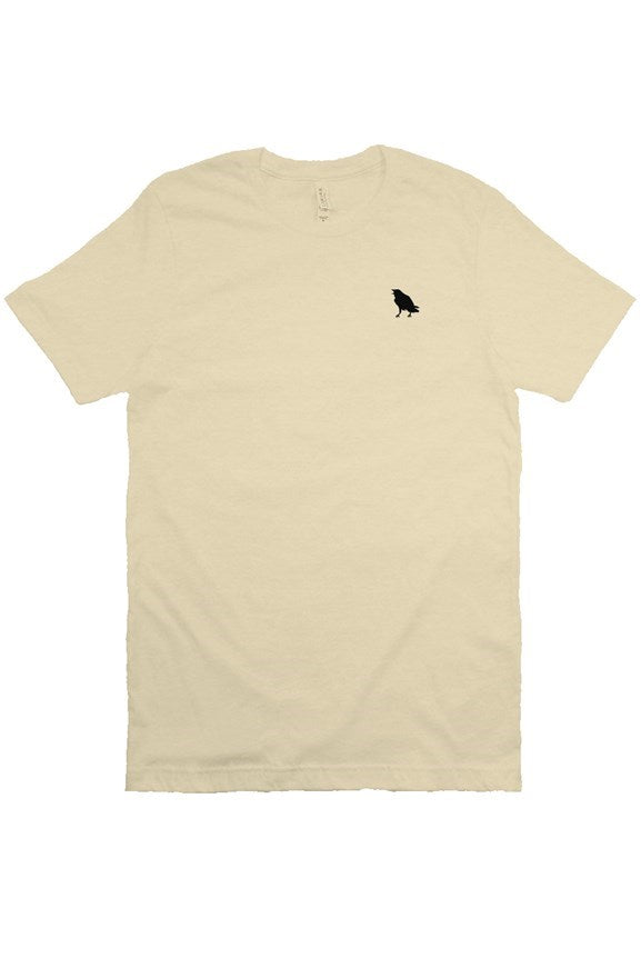 The LOGO - t-shirt soft creme + black embroidery